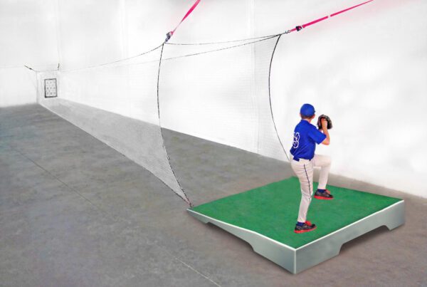 A man and woman are playing baseball on the field.