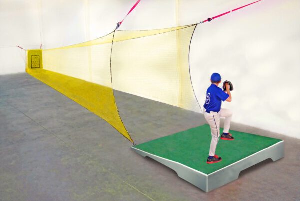 A man and woman are playing baseball on the field.